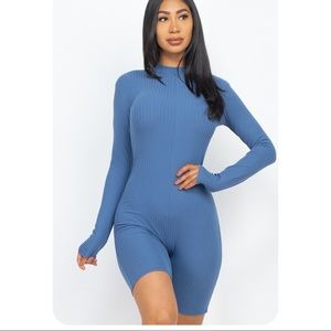 Ribbed Knit Romper